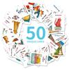 50 Humorous Text Cards Love Cartoon Illustrations Embarrassing Interactive Small Cards All English