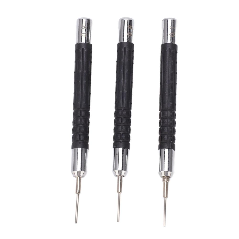 3pcs 0.7mm 0.8mm 0.9mm Pin Size Watch Band Link Remover Pin Punch Design with Alternative Needles Watch Pin Removal Tool