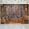Western Cowboy Stable Hay Bale Polyester Fabric Background and Party Wall Decorations - Large Fabric Background Cloth