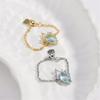 Simple Teardrop Rings Adjustable Fashion Chain Rings Opening Rings Copper Texture Suitable for Wedding and Party Wear