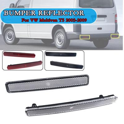 2Pcs Rear Bumper Reflector Light  Left & Right For VW Multivan T5 2003-2009 Red Tail Light Bars Brake Parking Warning