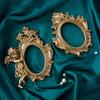 Golden Photo Frame Mini Resin Jewelry Display Ins Style Baroque Frames Antique Photography Photo Shooting Props Mould