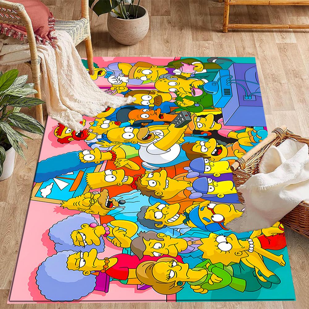 Tappeti Antiscivolo a Tema Mashup Simpsons Gta Vi - Arredamento per la Casa in Poliestere, Adatti per Camere da Letto, Soggiorni, Ingressi, Studi e Decorazioni