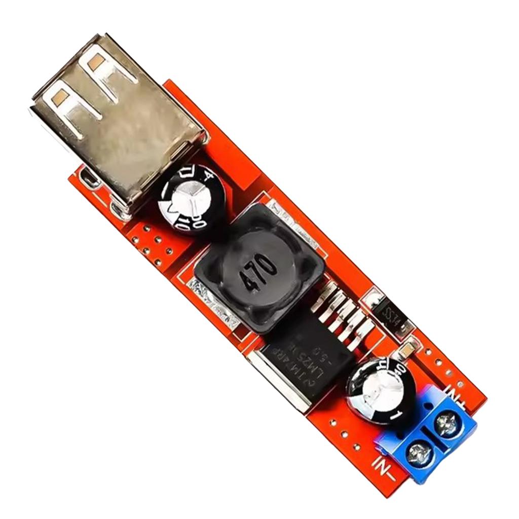 Double USB Step Down Power Supply Converter Board Module DC 9V-36V To 5V 3A Power Buck Converter for Mobile Phone Car Motorcycle