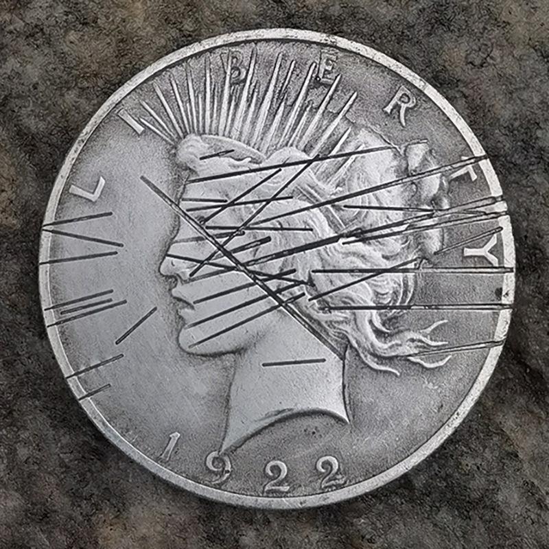 Dark Knight Harvey, 1922, American Statue of Liberty, Antique Double-sided Head, Commemorative Coin, Silver Dollar, Double-sided Coin