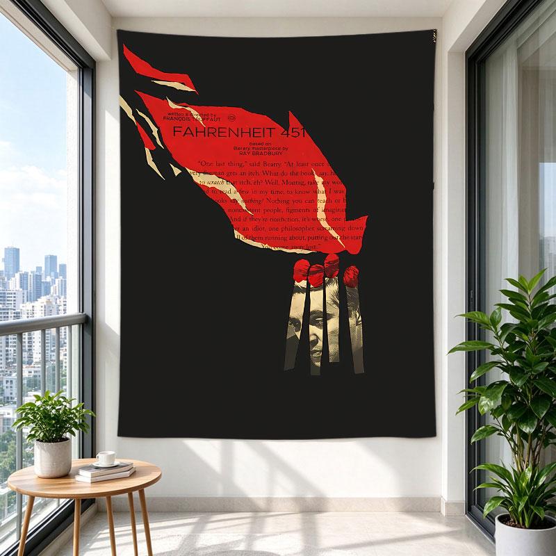 Fahrenheit 451 Movie Poster Flame Matchstick Art