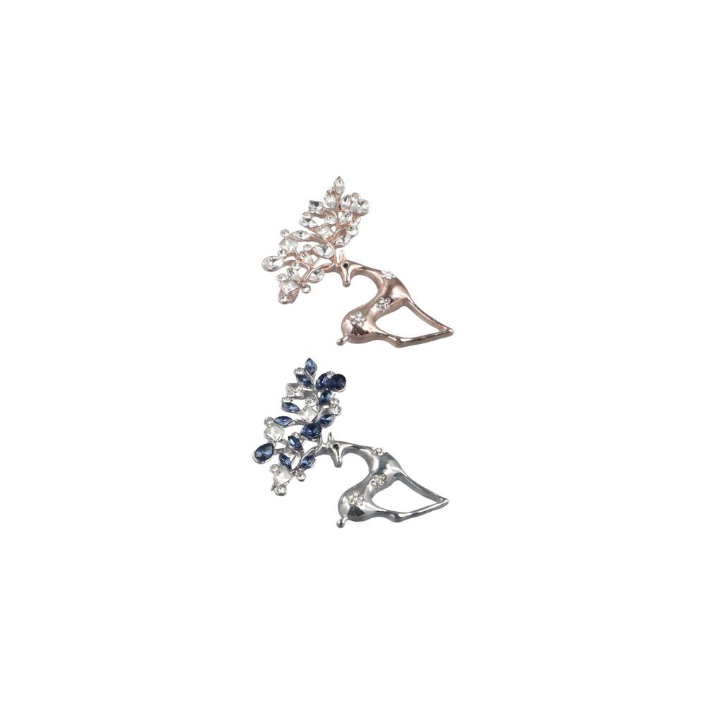 Christmas Reindeer Korean Style Brooches Female Jewelry Christmas Elk Brooches Rhinestone Pin