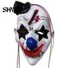 Sprzęt na imprezę Halloweenowy Straszny Lateksowa Maska dla Dorosłych, Straszny Rekwizyt Cosplay Clown, Przerażająca Pełna Maska na Głowę Kostium dla Dorosłych, Dom Strachów,