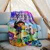 Personalized Custom Name Blanket - Gabby's Dollhouse Print Design,Blanket for Sofa,Bed,Travel,Camping - Soft and Warm, Great Gift