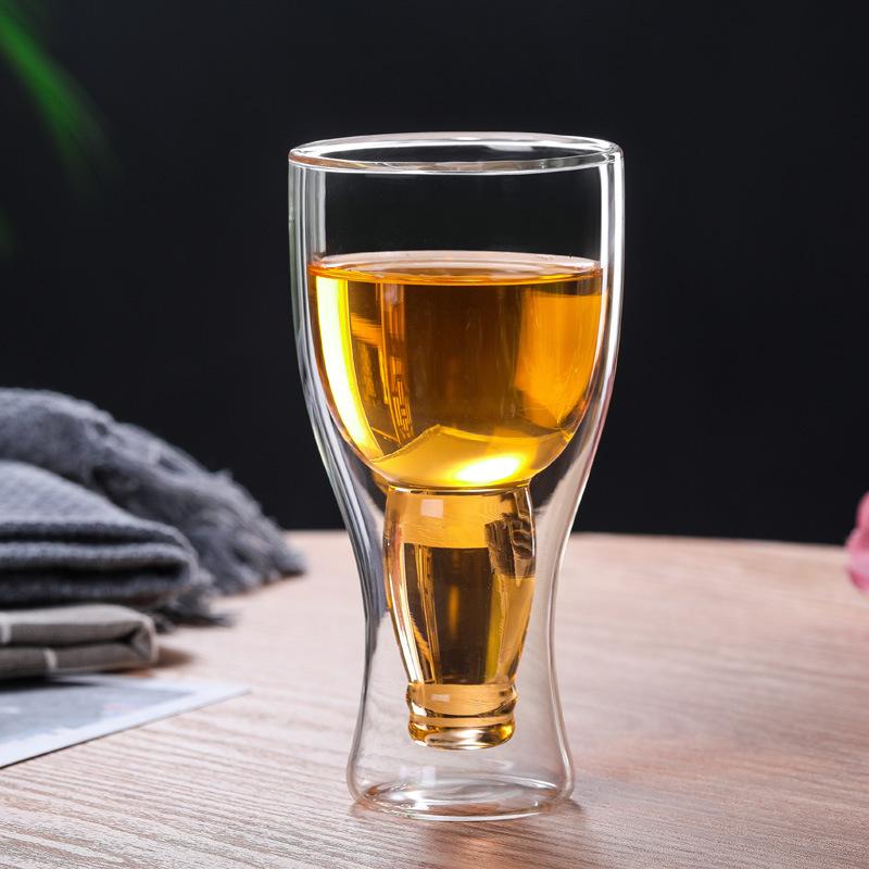 

Double-layer thermal insulation glass thickened high temperature milk juice cup creative water cup household teacup high temperature heat resistance 201-300ml