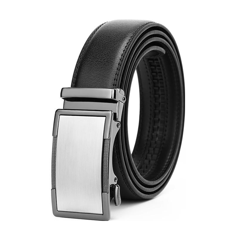 Men'S Belt Men'S Leather Automatic Buckle Cowhide Belt Men'S Versatile Casual Business Belt Classic