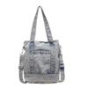 Denim Tote Bag Women Shoulder Bag Vintage Handbag