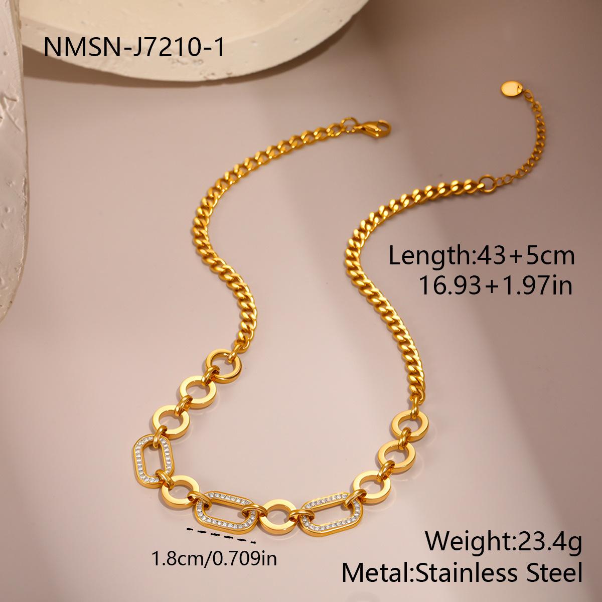 GEMCHIC Women s 18K Gold Plated Stainless Steel Geometric Heart Shaped Diamond Pendant Necklace, Fashion Luxury Chain Necklace for Women