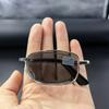 New Metal Frame Photochromic Myopia Eyewear For Men Ultra Light Portable Near Sight Eyeglasses Color Changing Glasses To -4.0