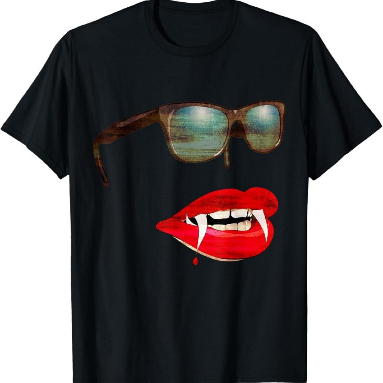 

VAMPIRE DRACULA SUMMER SUNGLASSES HALLOWEEN KISS LIPS T-Shirt XXXXXL
