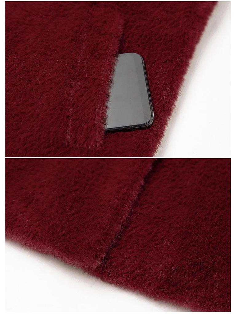 2025 Women's Fashionable Winter Coat for Elderly - Stylish Faux Mink Velvet Warmth for Middle-aged & Seniors