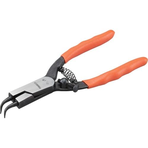 

TRUSCO Snap Ring Pliers for Shaft 0.8 Curved Claw 51 Type 51-0B