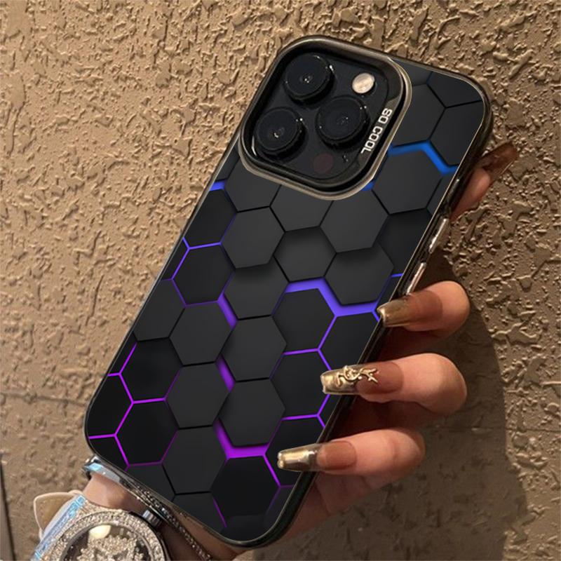 Fashion Honeycomb Building Block IMD Phone Case For  Redmi Note 13 12 11 10 Pro Plus 12S 11S Redmi 12 4G 13C Back Cover