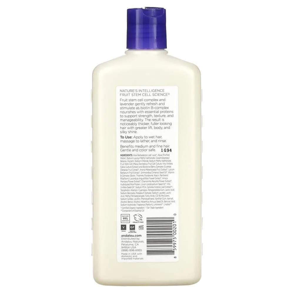 ANDALOU Naturals Full Volume Lavender, Biotin Shampoo 340ml Set of 3
