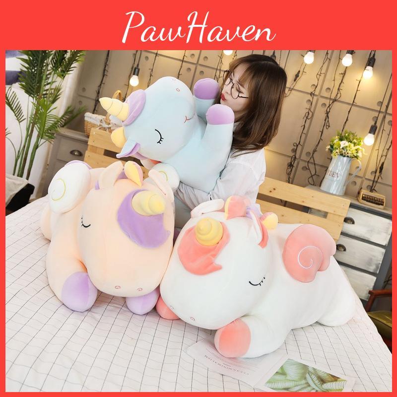 Dream Cute Unicorn Fur Toy Rainbow Angel Horse Sleeping Doll Birthday Gifts