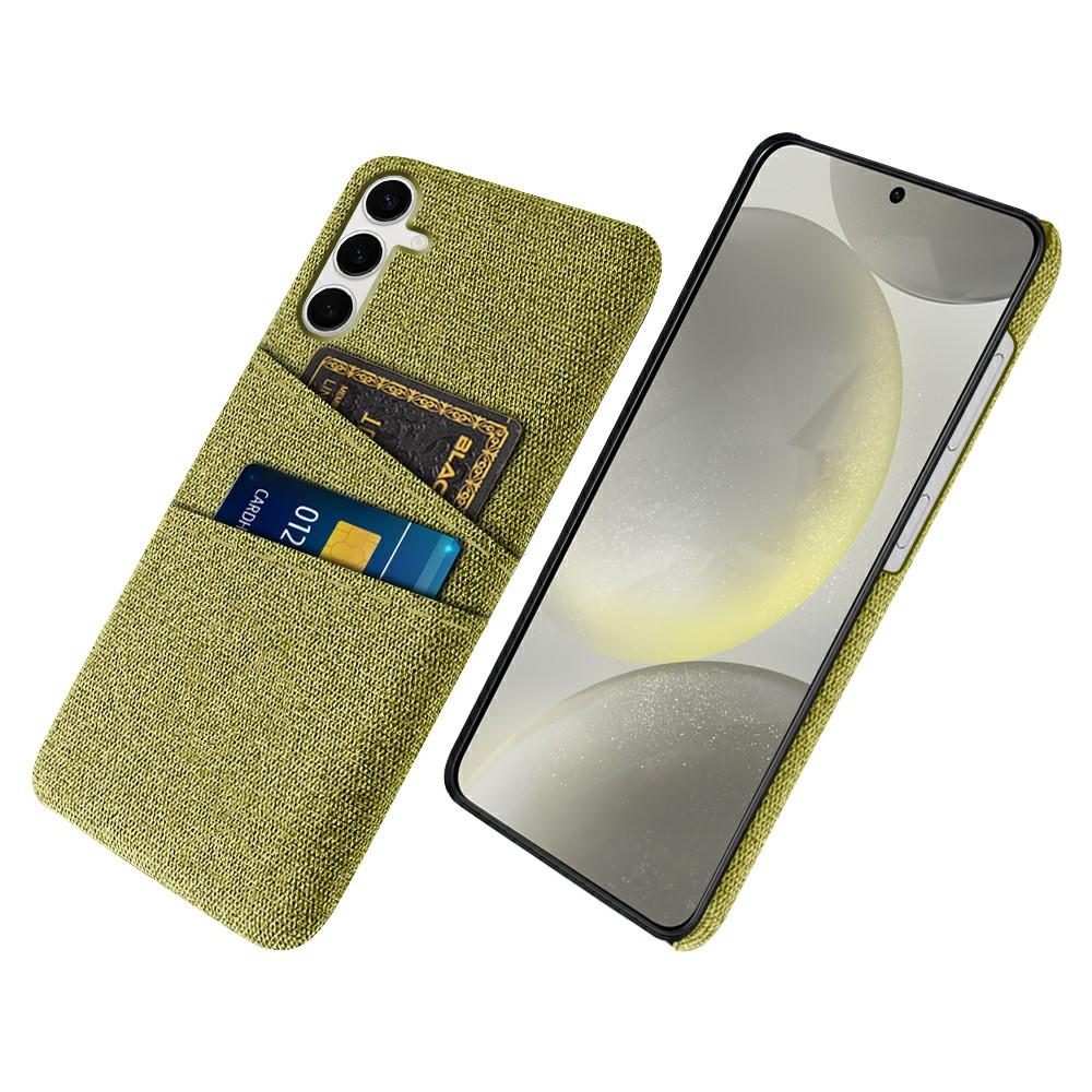 For Samsung Galaxy S25+ Case Cloth + Hard PC Phone Cover with Dual Card Slots