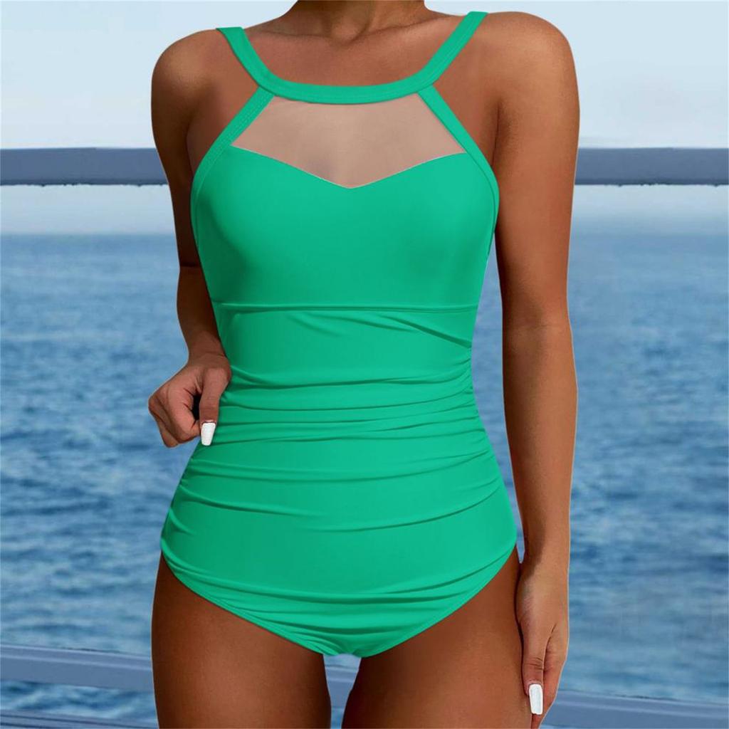 Women's One-piece Fashion Bikini Solid Colour Sexy With Bra Pads No Steel Bra Swimsuit