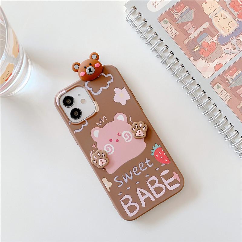 Applicable VIVO Y03 V40LITE Mobile Phone Case S18 Lying Down Bear Rabbit Super Cute Cartoon Paw Couple Soft