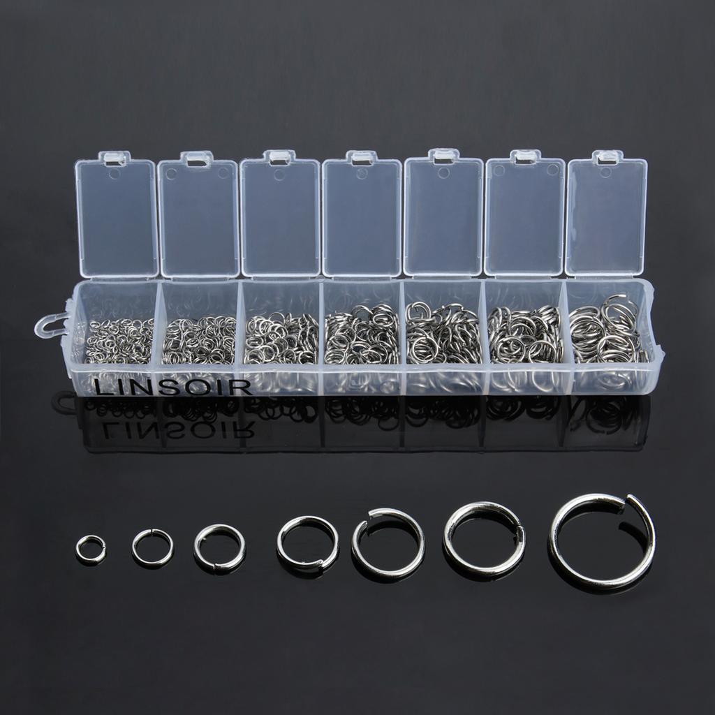 100pcs 3 4 5 6 7 8 10mm Stainless Steel Open Jump Rings Split Rings Connectors For DIY Jewelry Finding Making Accessories