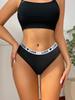 7Pcs European Style Low Waisted Sexy Antibacterial Buttocks Enhancing Underwear for Women Simple Comfortable Breathable Letter