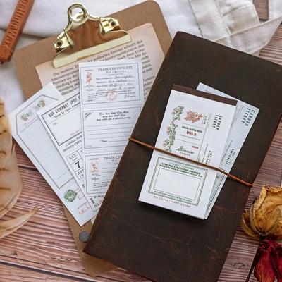 50sheets European Style Retro Sticky Note Portable Scrapbook Decorations Stickers Label Notepad Stationery Journal Decor Sticker