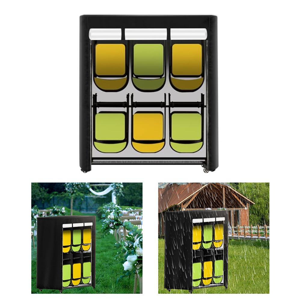 For Patio Chairs Folding Rack Cover For Patio Storage Folding Chair Storage Solution Oxford Cloth Construction 420D