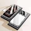 Anti-gluurhoesje voor iPhone 17 Pro Max Air, Dubbelzijdig Gehard Glas, Metalen Frame met Camera Lensbeschermer Telefoon Bumper
