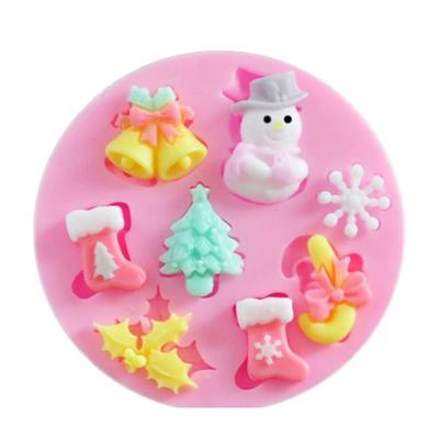 Weihnachten Schneemann geformt Fondant Silikonform Küche Backen Schokolade Werkzeuge