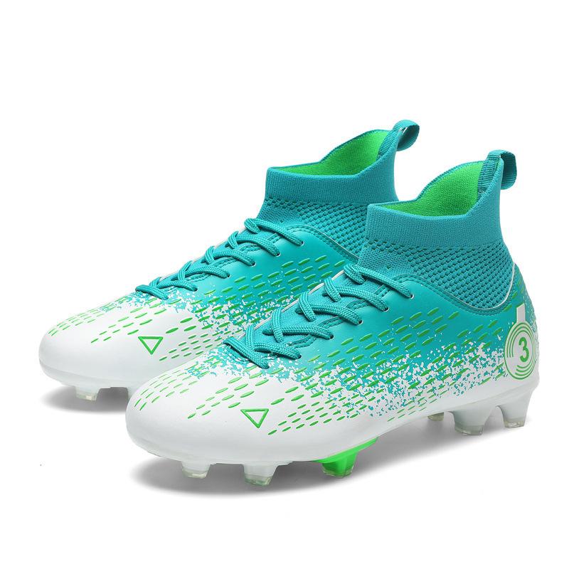 Training spike shoes men's and women's football shoes student sports shoes men's new high-top football shoes broken nails