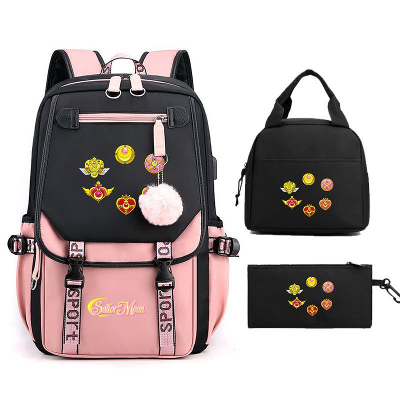 Sailor Moon Cartoon Elementary School Bag Lightweight Junior High School Backpack Women's Large Capacity Travel Bag