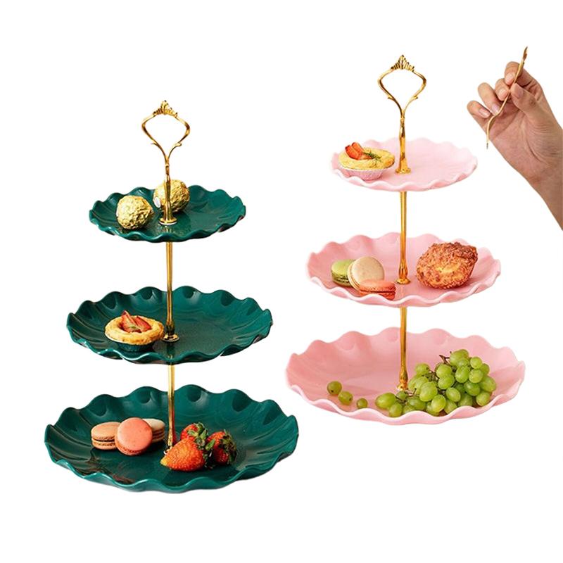 Vassoio per Macaron Torta Supporto Vassoio Frutta Supporto Espositore Cupcake Supporto Espositore Torta Vassoio Plastica Frutta Secca Decorazione Tavola Festa