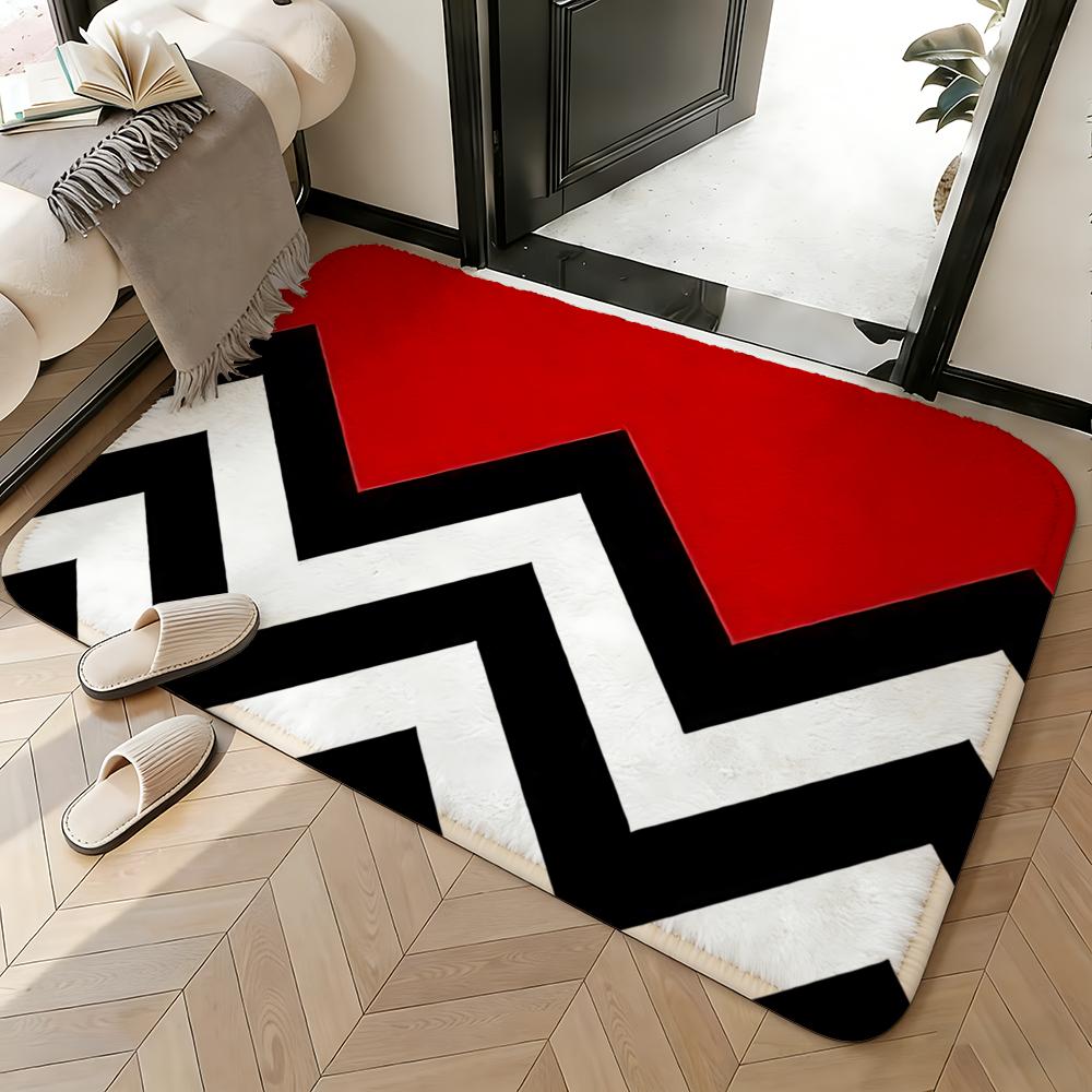 Color Block Chevron Floor Mat Home Decor Doormat Bedroom Floor Mat Shower Carpet