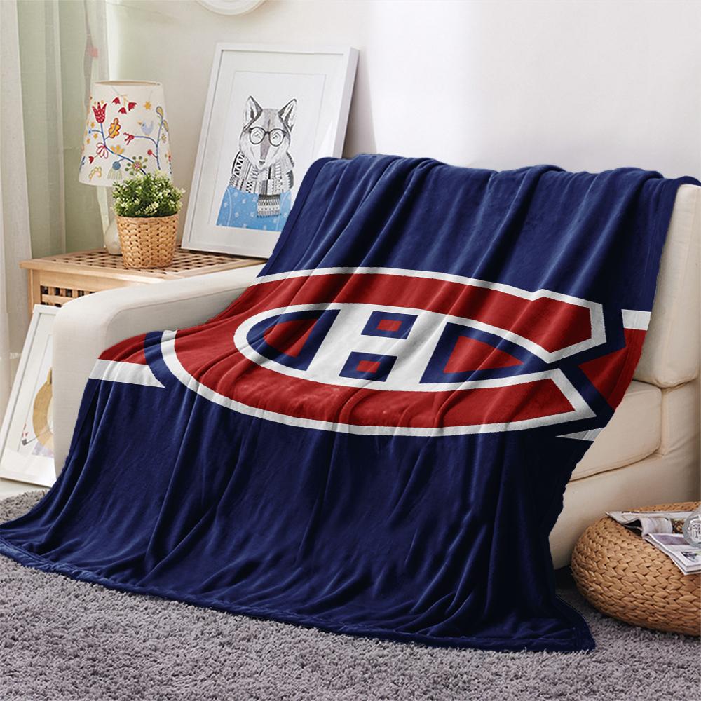 Montreal Canadiens Print Flannel Blanket, High Quality Comfortable for All Seasons, Home Decor, Warmth and Comfort, Perfect for Christmas Gifts