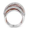 New New Fashion Cross Twine Finger Ring for Women Luxury 3 Rows X Shape Metallic Female Party Anniversary Rings Jewelry