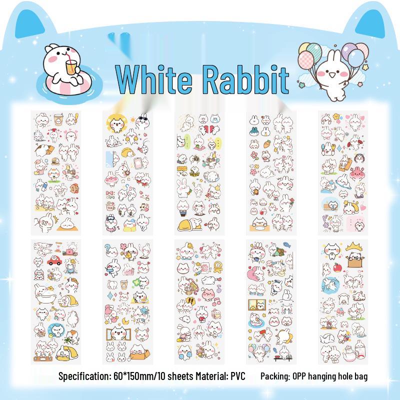 Pet Planet Cute Cartoon Children's Waterproof Notebook Stickers Set