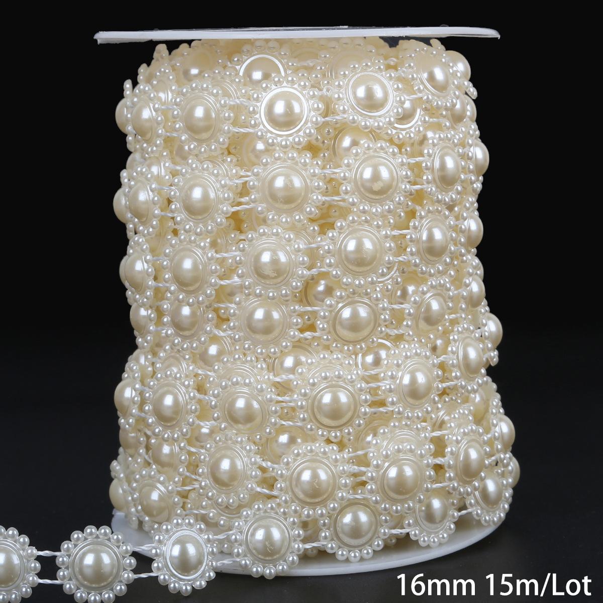 

1Lot Artificial Pearls String Beads Chain Garland Flowers Wedding Party Christmas Tree Decoration DIY Gift Party Supplies