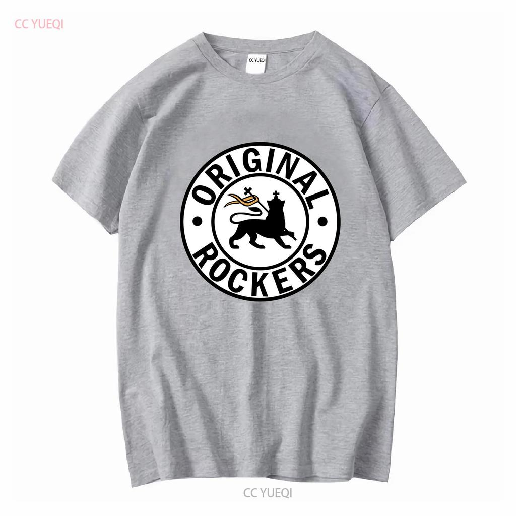 Original Rockers Old School Reggae T Shirt Grey long or short sleeves vintage Washed Versatile Top For Everyday Wear