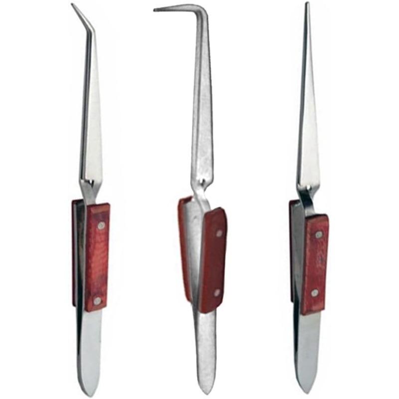 Jewelry Soldering Tweezers Straight Curved Tip Selflock Welding Tweezer Cross Locking Jewelry Making Tool Equipment for Jeweler