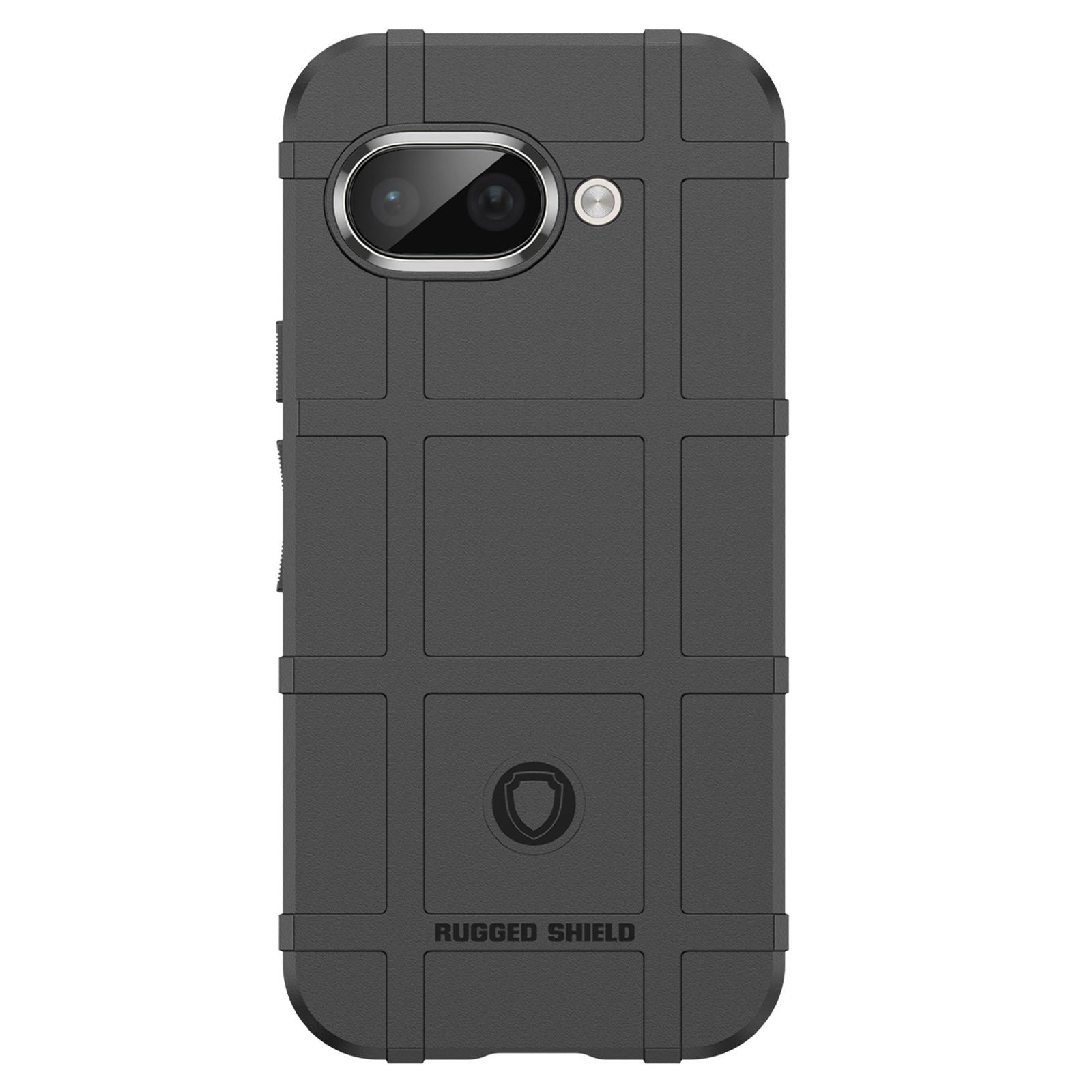 

For Google Pixel 9a Case Grid Design Soft TPU Scratch-Proof Phone Cover Green