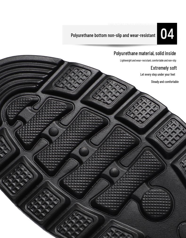 Czarne buty wsuwane z prawdziwej skóry dla mężczyzn w średnim wieku i starszych - Antypoślizgowa miękka podeszwa, obuwie codzienne na jesień.