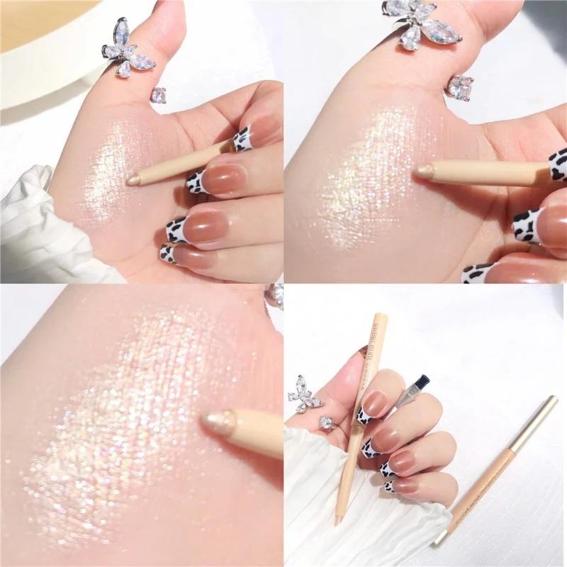 Glitter Eyeshadow Pen Pearlescent Diamond Eyeliner Pen Waterproof Highlight Brighten Silkworm Makeup Pencil Shiny Eyelids Makeup