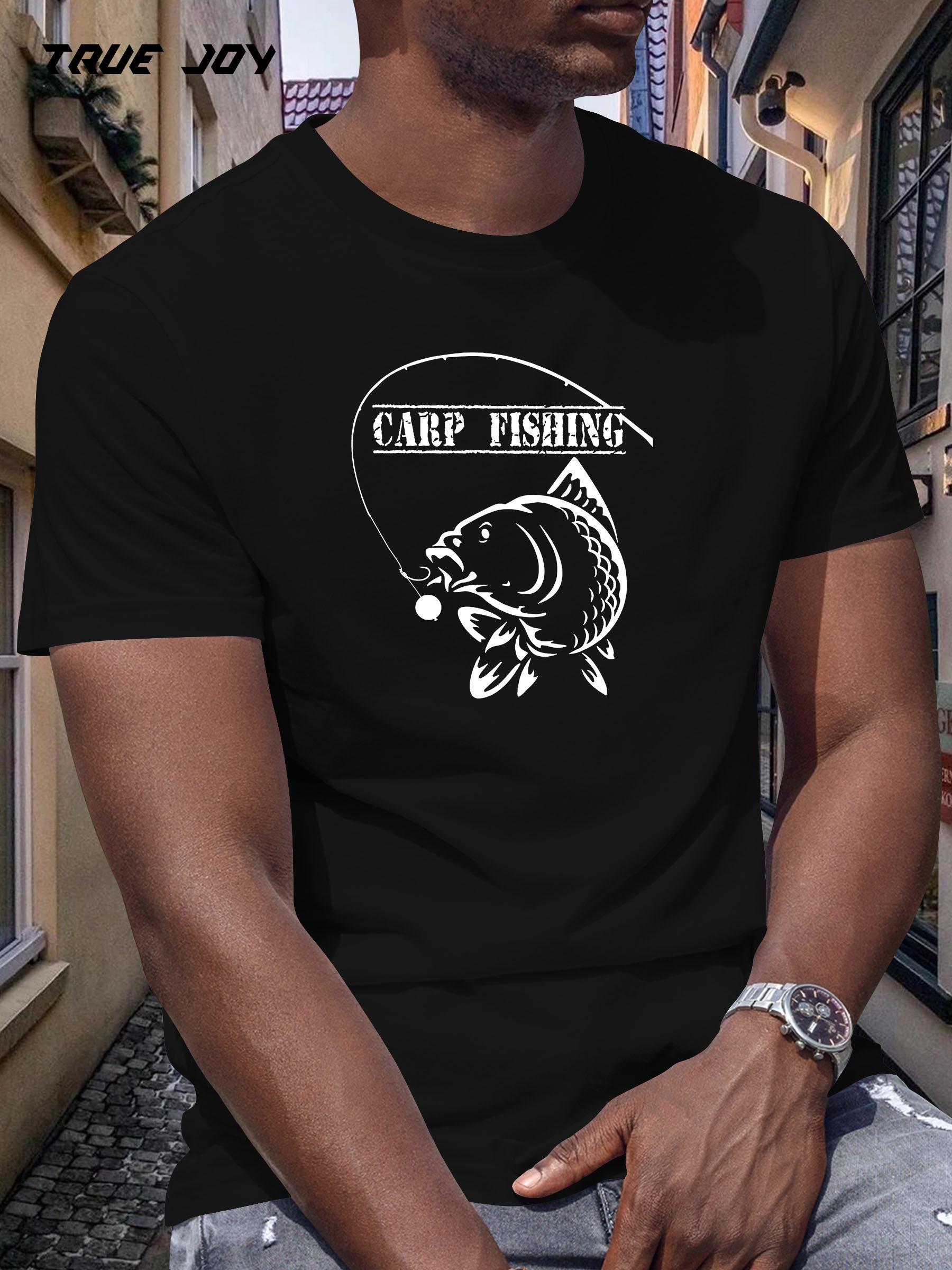 Casual Summer T-shirt with Unique Koi Fish Graphic - Round Neck XXXL