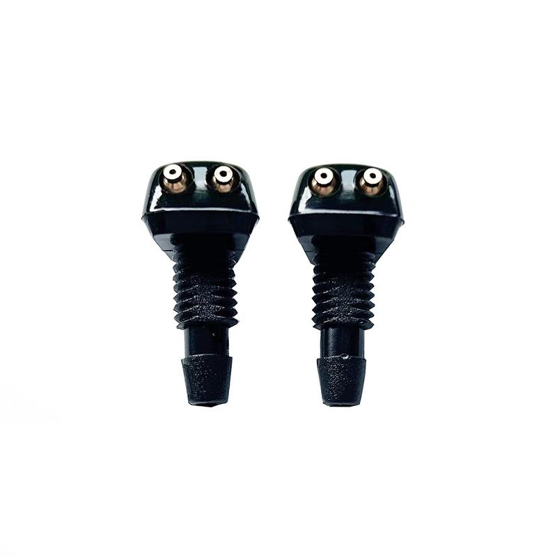 Universal Car Dual Hole Windshield Washer Nozzle Water Spray Nozzle for Most CarsConnector Replacement Wiper Water Spray Jet Kit