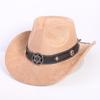 Popular European and American Classic Suede Western Cowboy Hat Men's and Women's Fashion LO Style Peach Heart Cowboy Hat