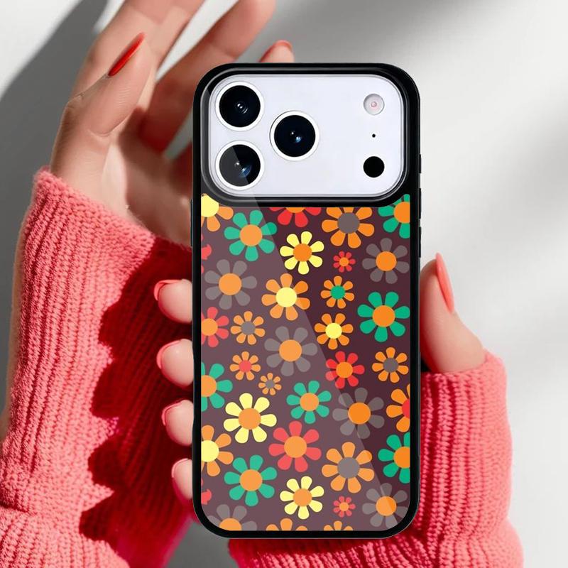 Hippie Daisy Tie-dye Flower Phone Case for iPhone 17 16 15 14 13 Pro Max Back Cover for 12 11 Pro Coque